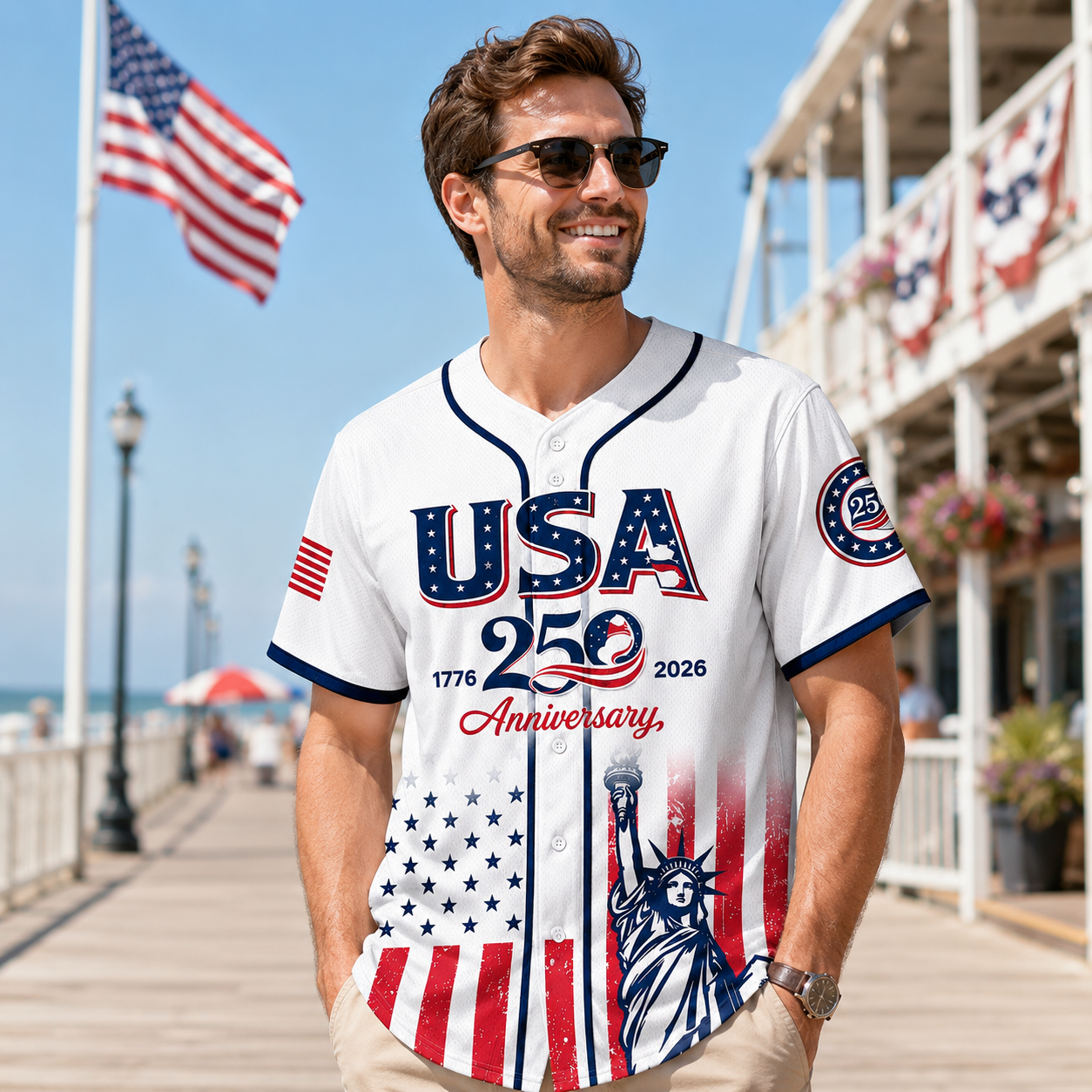 USA 250th Anniversary Baseball Jersey