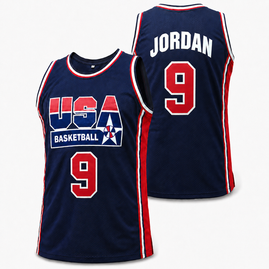 Vintage 1992 Barcelona Mesh Jersey - Men's Retro Legend 9 Basketball Tank Top