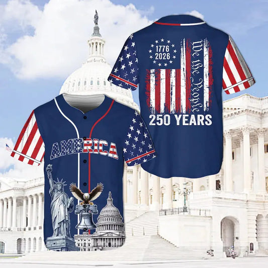 Camiseta de béisbol del 250 aniversario de EE. UU.