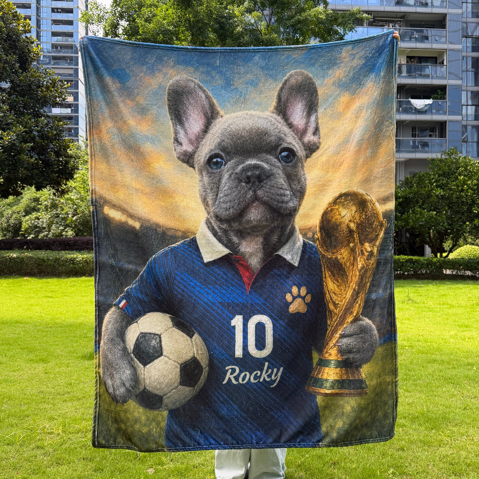 Personalized Soccer Pet Blanket