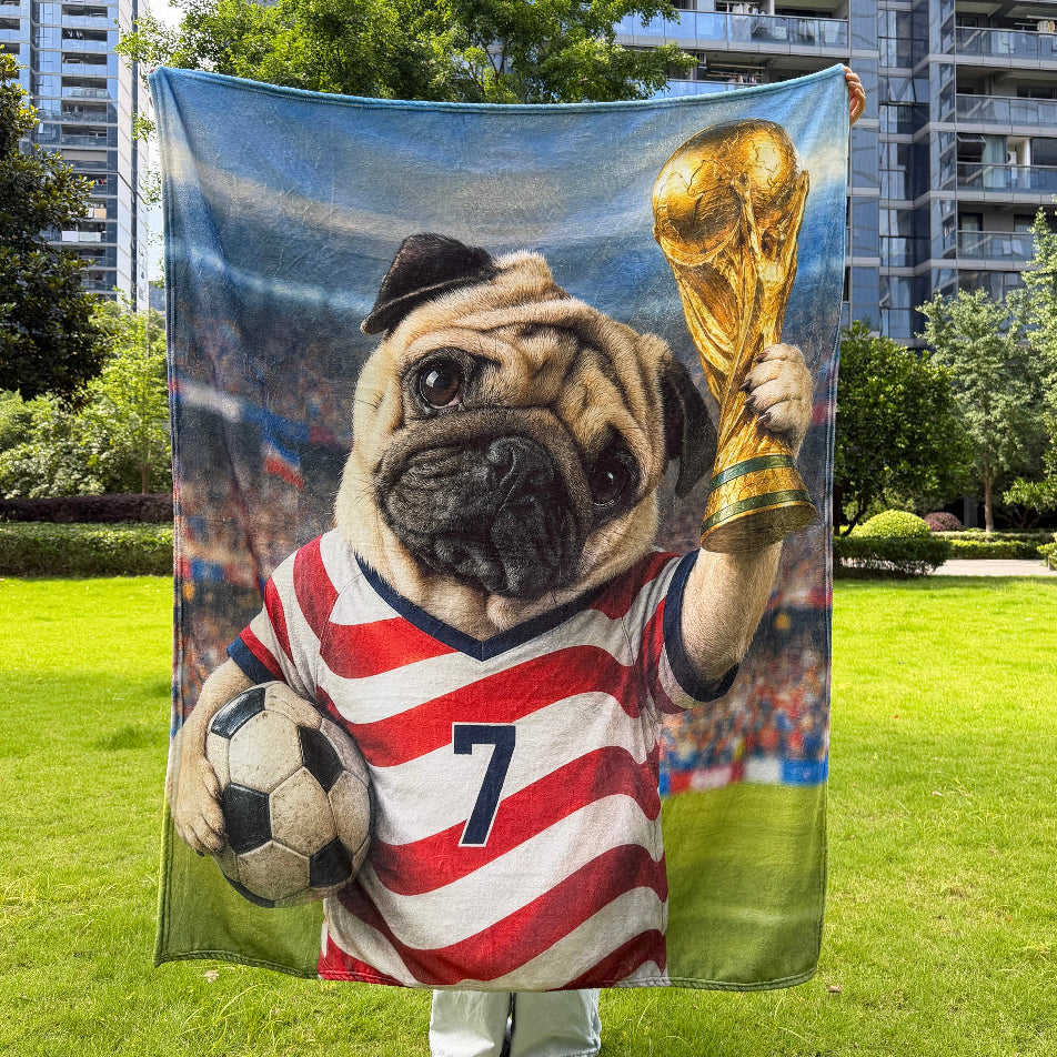 Personalized Soccer Pet Blanket
