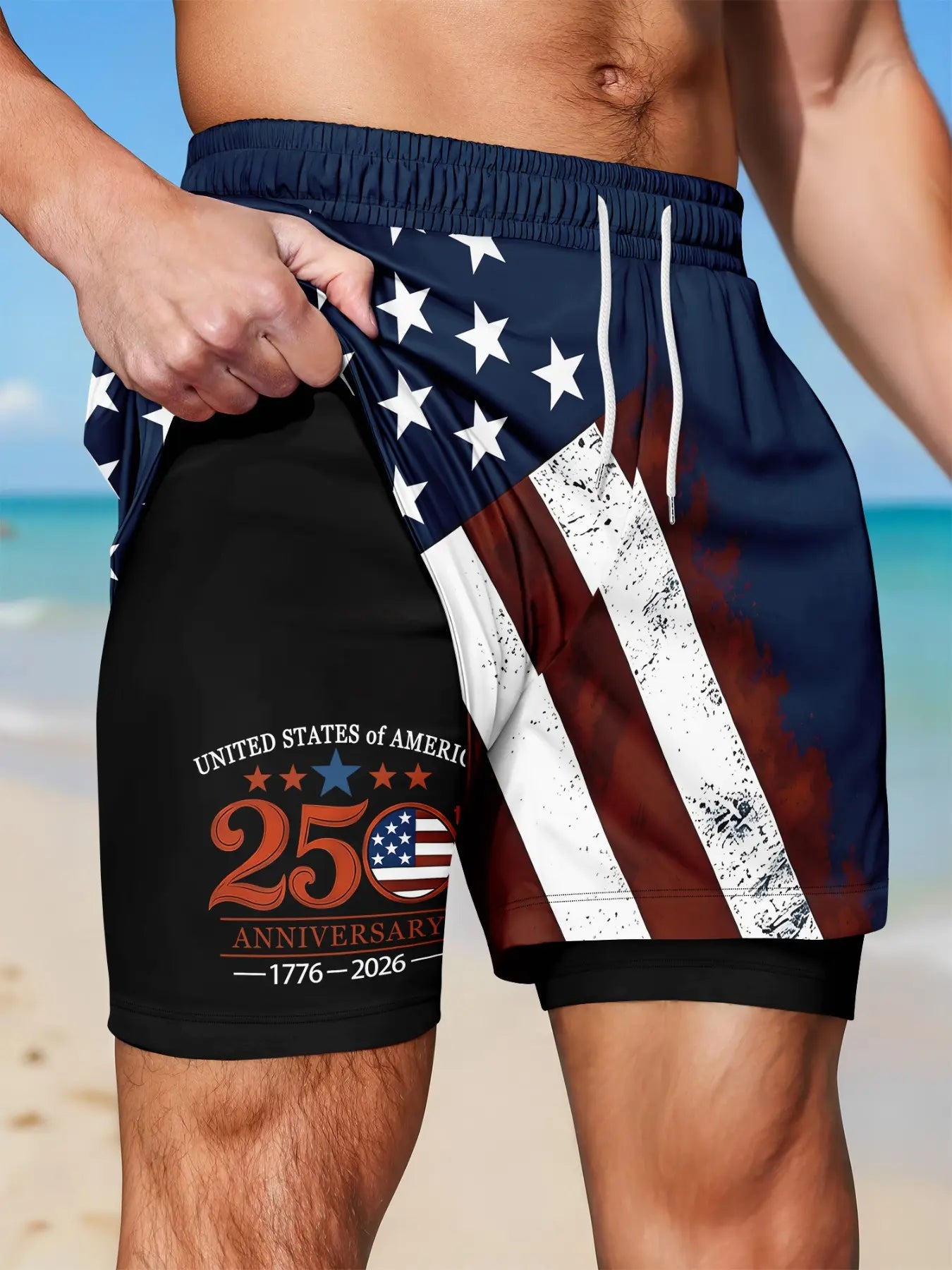 Usa 250th Anniversary Flag Print