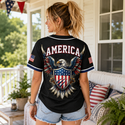 American Eagle 4th of July Baseball Jersey