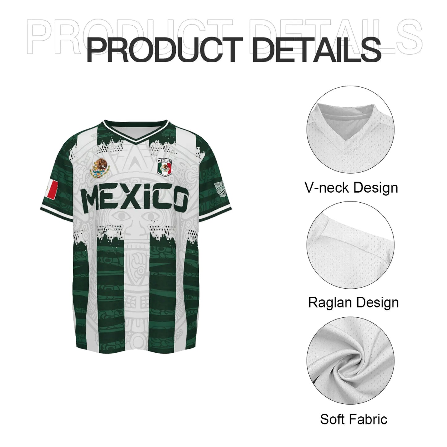 Mexico 2026 World Cup Aztec Calendar Retro Soccer Jersey
